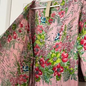 Plum Pretty Sugar Pink Floral Kimono Robe - Pink Poppy 🌸